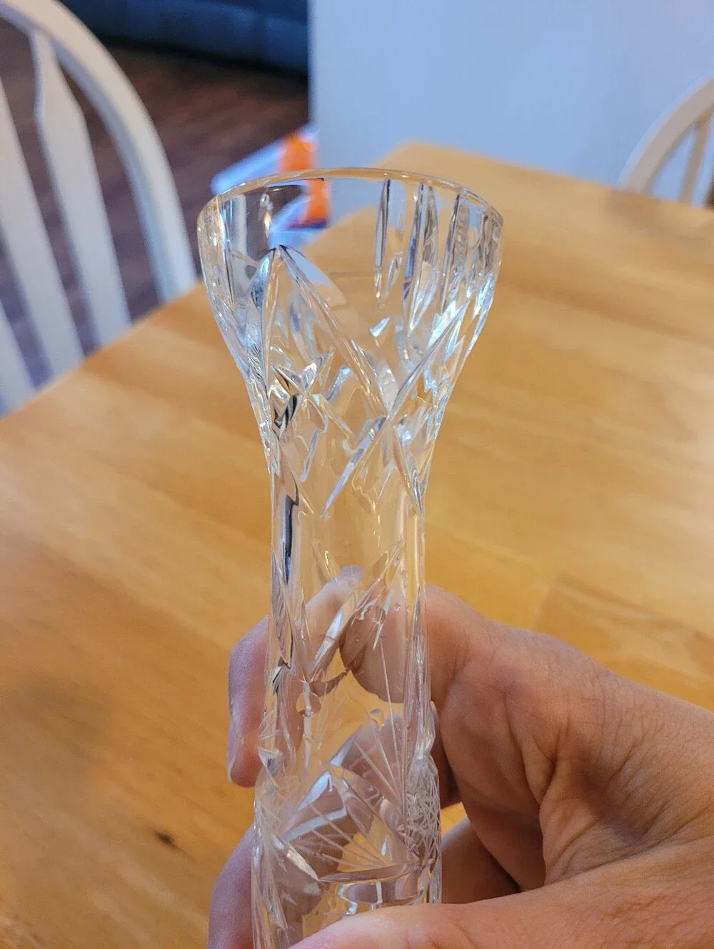 Vintage Cut Crystal Bud Vase